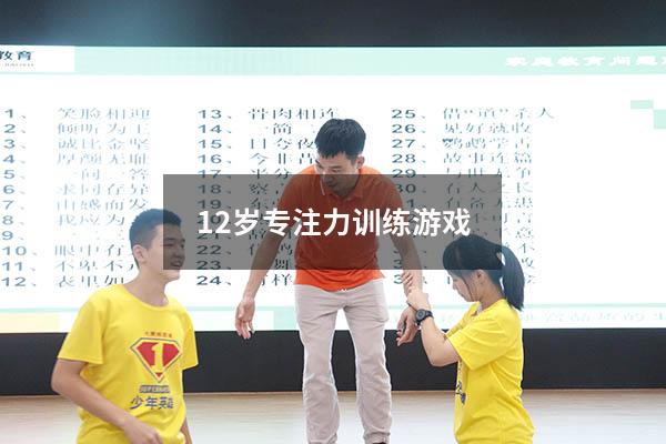 12岁专注力训练游戏