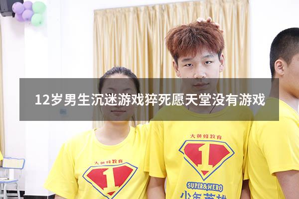 12岁男生沉迷游戏猝死愿天堂没有游戏