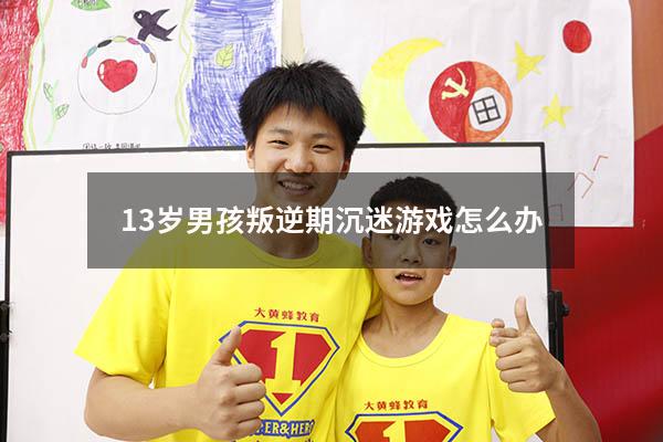 13岁男孩叛逆期沉迷游戏怎么办