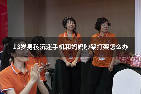 13岁男孩沉迷手机和妈妈吵架打架怎么办