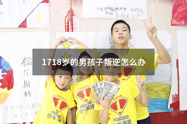1718岁的男孩子叛逆怎么办