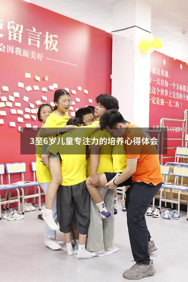 3至6岁儿童专注力的培养心得体会