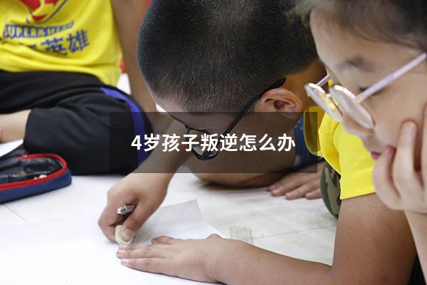 4岁孩子叛逆怎么办（4岁宝宝叛逆期如何管教）
