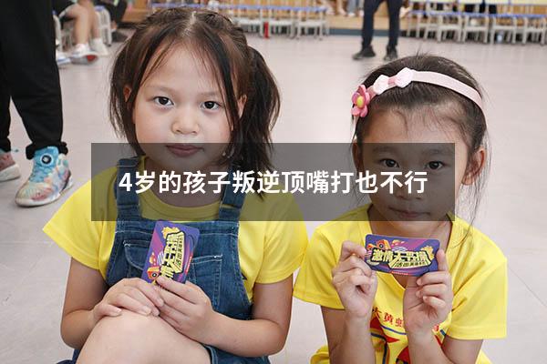 4岁的孩子叛逆顶嘴打也不行（孩子叛逆顶嘴如何教育）