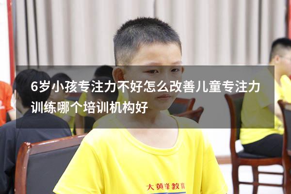 6岁小孩专注力不好怎么改善（儿童专注力训练哪个培训机构好）