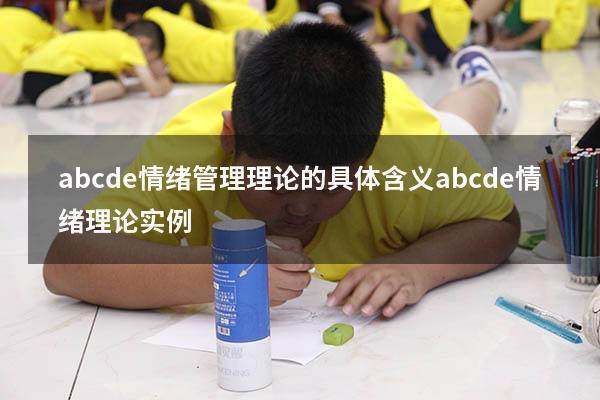 abcde情绪管理理论的具体含义（abcde情绪理论实例）
