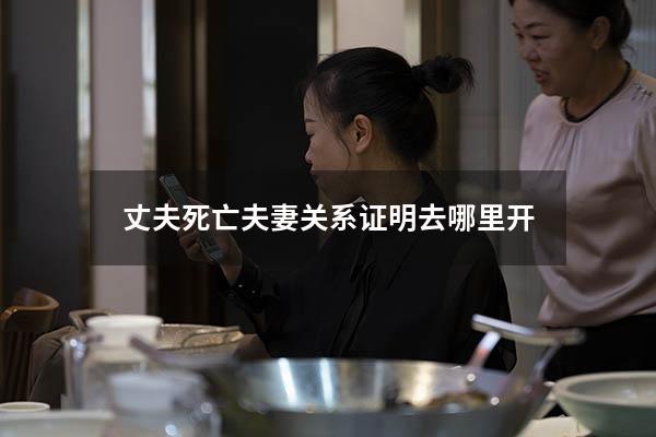 丈夫死亡夫妻关系证明去哪里开