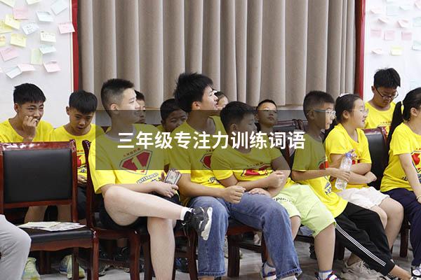 三年级专注力训练词语