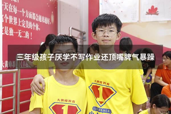 三年级孩子厌学不写作业还顶嘴脾气暴躁