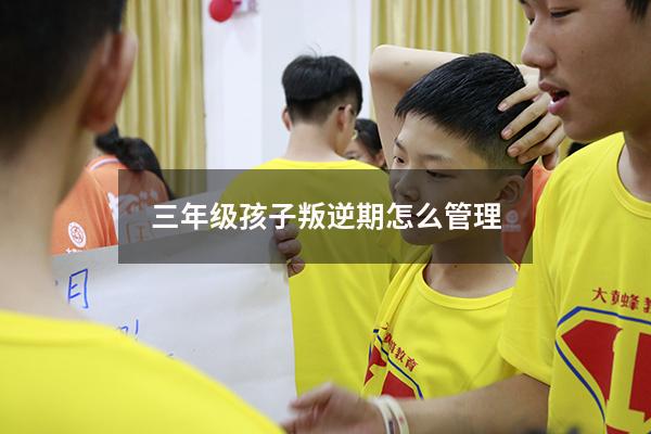 三年级孩子叛逆期怎么管理