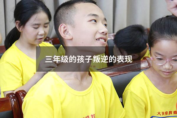 三年级的孩子叛逆的表现