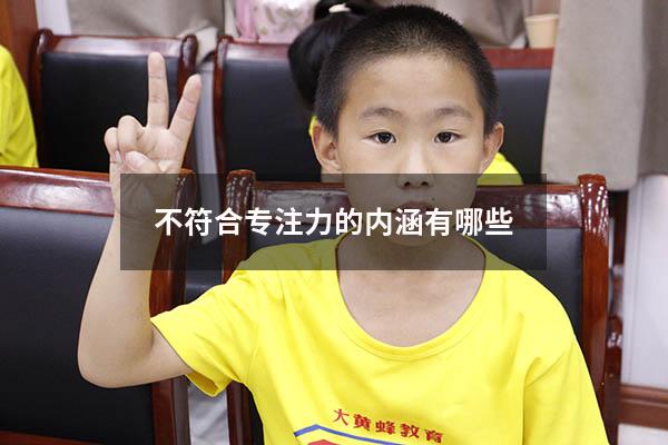 不符合专注力的内涵有哪些