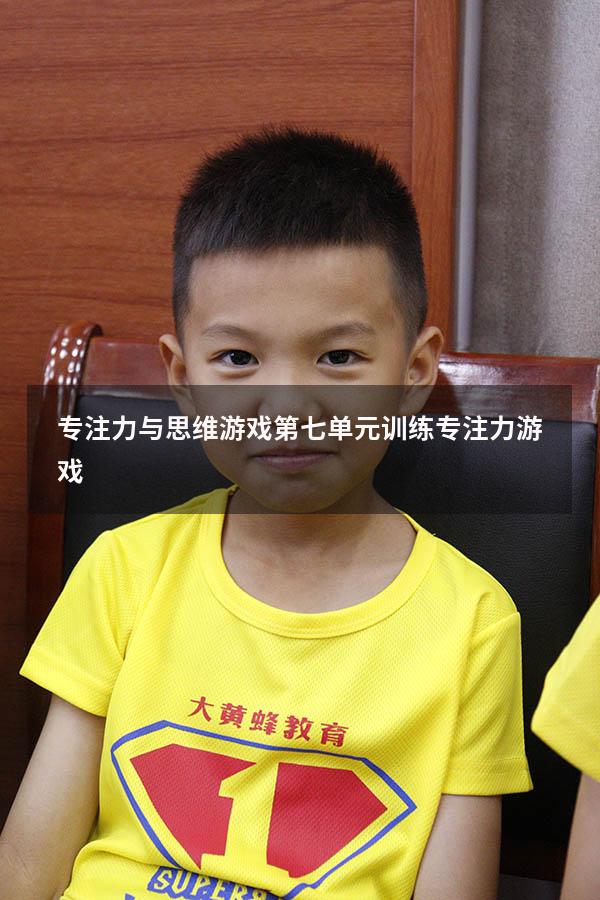 专注力与思维游戏第七单元（训练专注力游戏）
