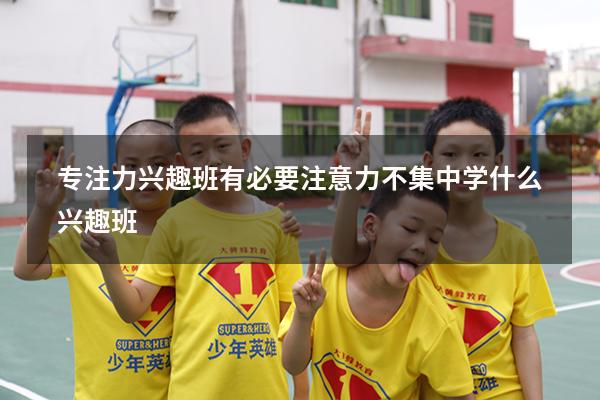 专注力兴趣班有必要（注意力不集中学什么兴趣班）