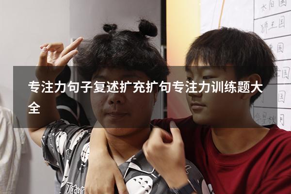 专注力句子复述扩充（扩句专注力训练题大全）