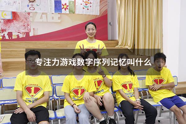 专注力游戏数字序列记忆叫什么