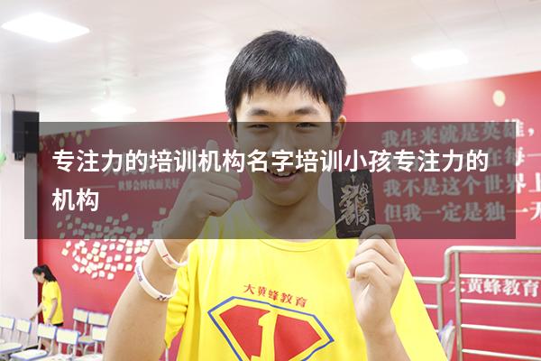 专注力的培训机构名字（培训小孩专注力的机构）