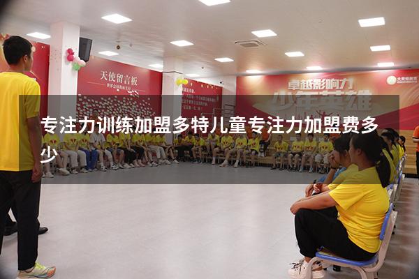 专注力训练加盟（多特儿童专注力加盟费多少）