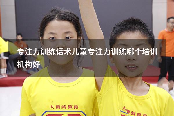 专注力训练话术（儿童专注力训练哪个培训机构好）