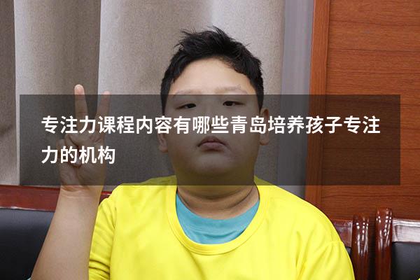 专注力课程内容有哪些（青岛培养孩子专注力的机构）