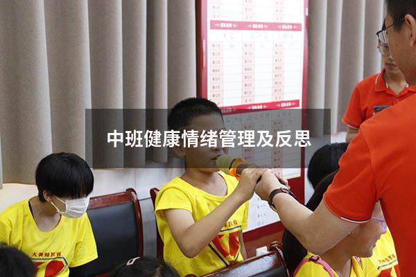 中班健康情绪管理及反思