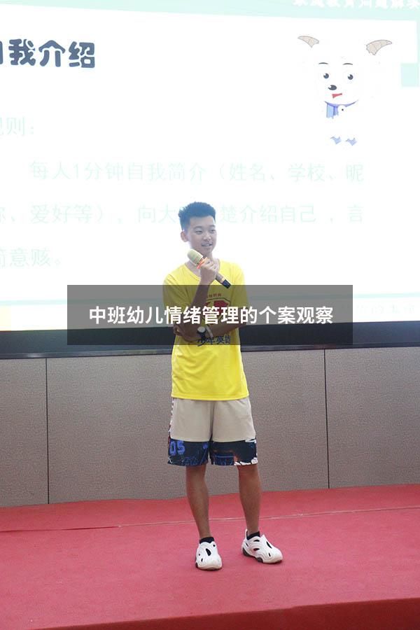 中班幼儿情绪管理的个案观察