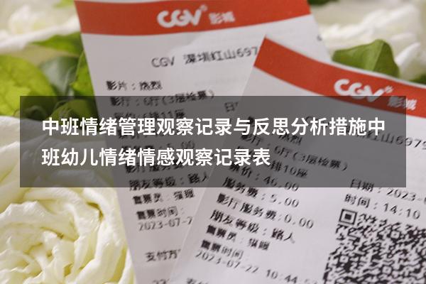 中班情绪管理观察记录与反思分析措施（中班幼儿情绪情感观察记录表）