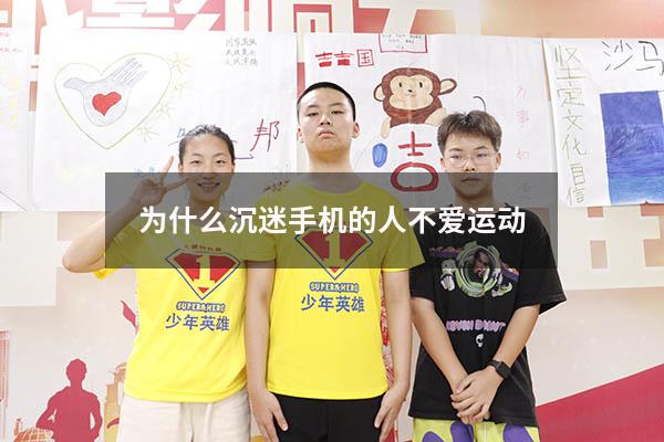 为什么沉迷手机的人不爱运动