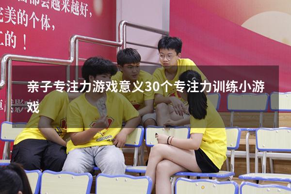 亲子专注力游戏意义（30个专注力训练小游戏）