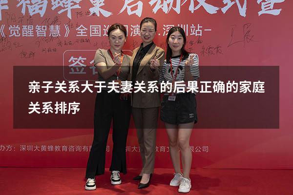 亲子关系大于夫妻关系的后果（正确的家庭关系排序）