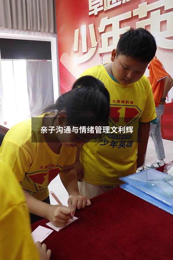 亲子沟通与情绪管理文利辉