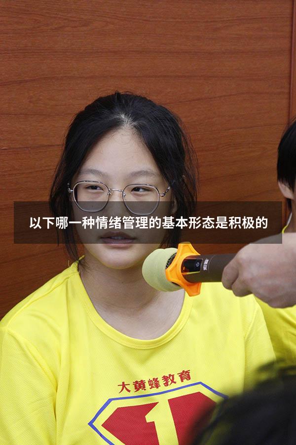 以下哪一种情绪管理的基本形态是积极的
