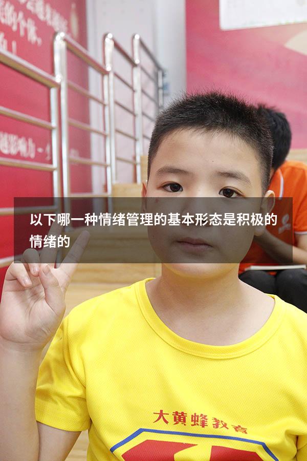 以下哪一种情绪管理的基本形态是积极的情绪的