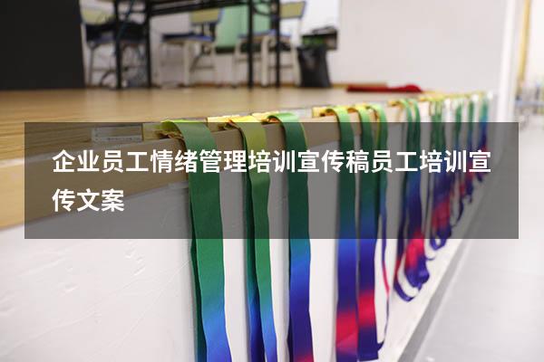 企业员工情绪管理培训宣传稿（员工培训宣传文案）