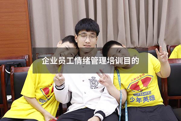 企业员工情绪管理培训目的
