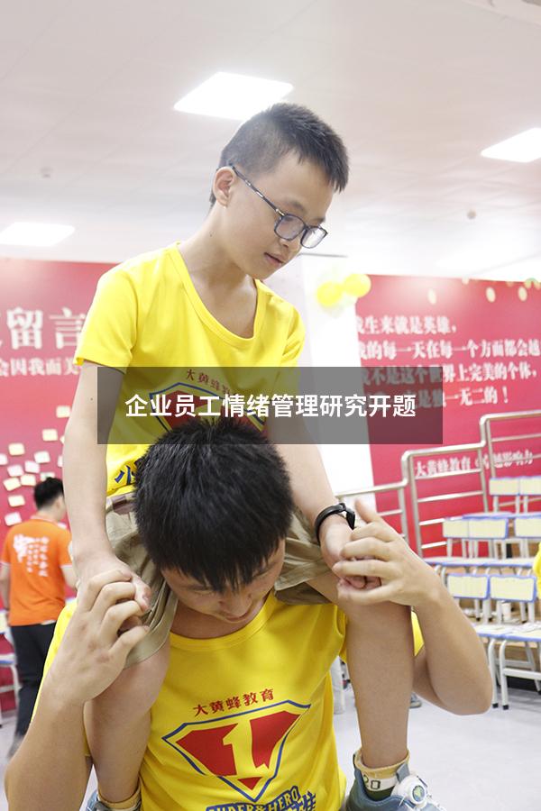 企业员工情绪管理研究开题