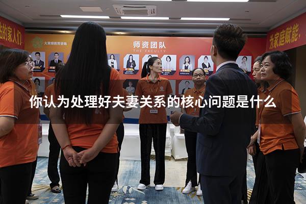 你认为处理好夫妻关系的核心问题是什么