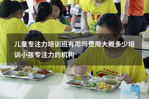 儿童专注力培训班有用吗费用大概多少（培训小孩专注力的机构）