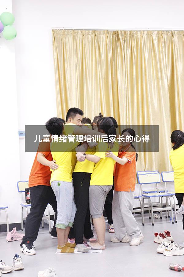 儿童情绪管理培训后家长的心得