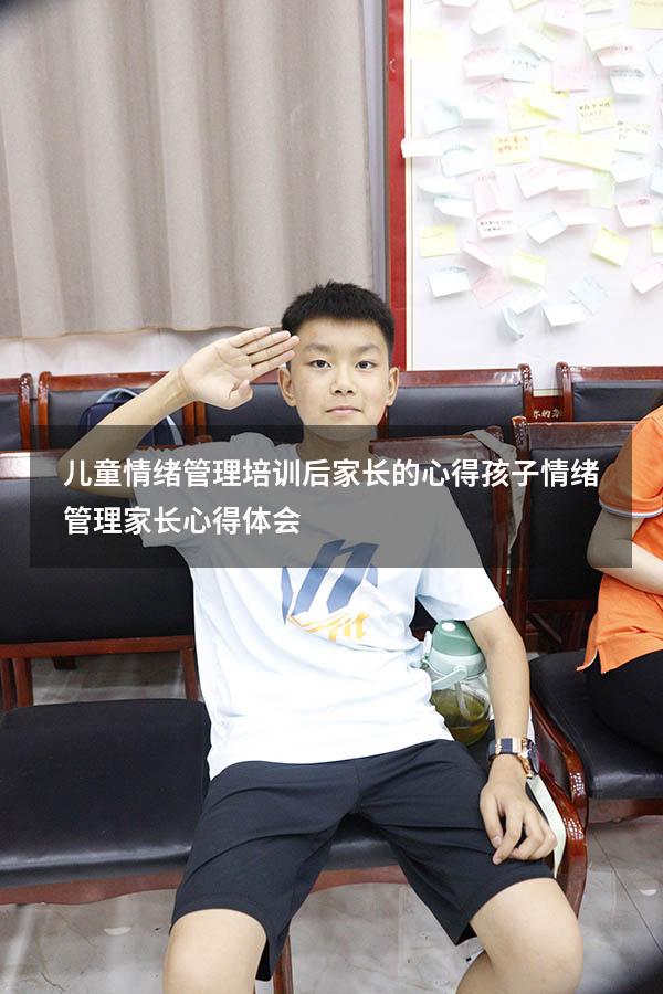 儿童情绪管理培训后家长的心得（孩子情绪管理家长心得体会）