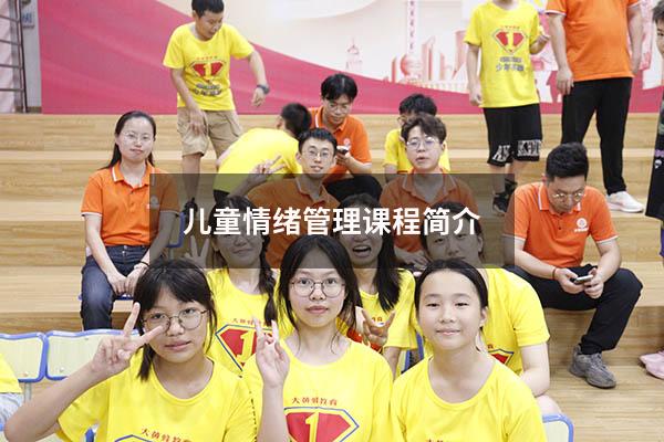 儿童情绪管理课程简介