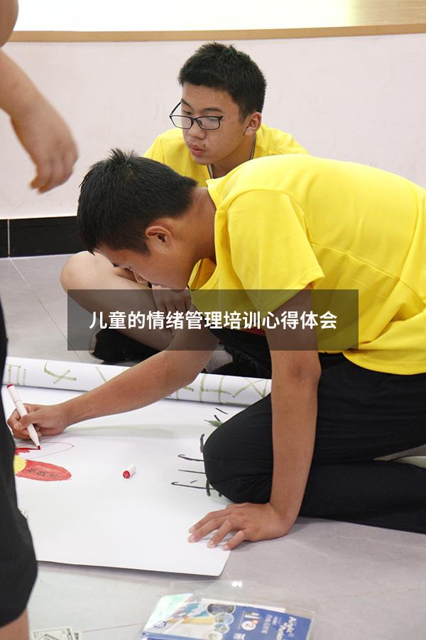 儿童的情绪管理培训心得体会