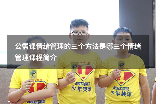 公需课情绪管理的三个方法是哪三个（情绪管理课程简介）