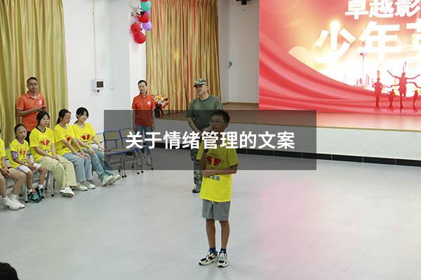 关于情绪管理的文案