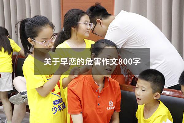 关于早恋的危害作文800字