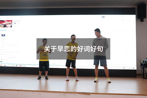 关于早恋的好词好句