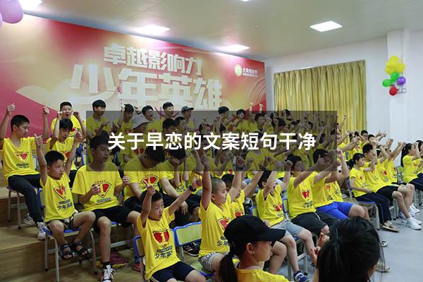 关于早恋的文案短句干净（关于早恋的哲理性句子）