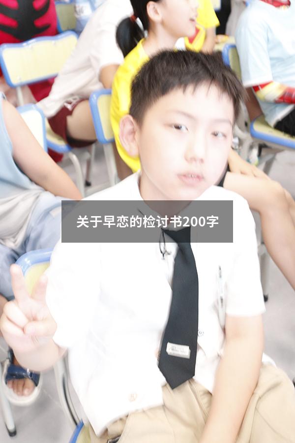 关于早恋的检讨书200字