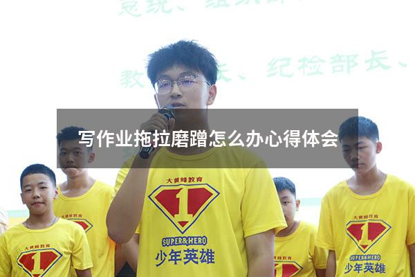 写作业拖拉磨蹭怎么办心得体会