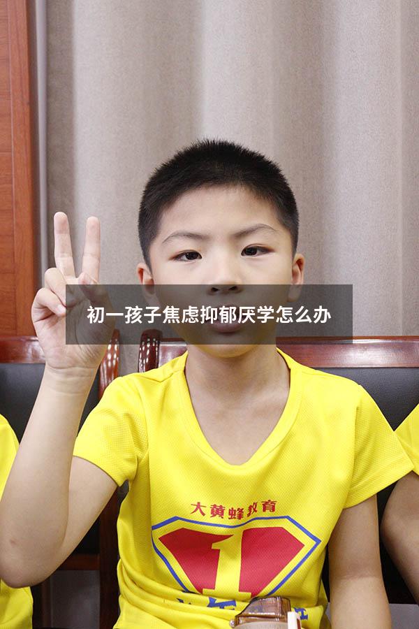 初一孩子焦虑抑郁厌学怎么办